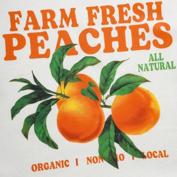 White Peaches Crop Top - L - Picture 5 of 7